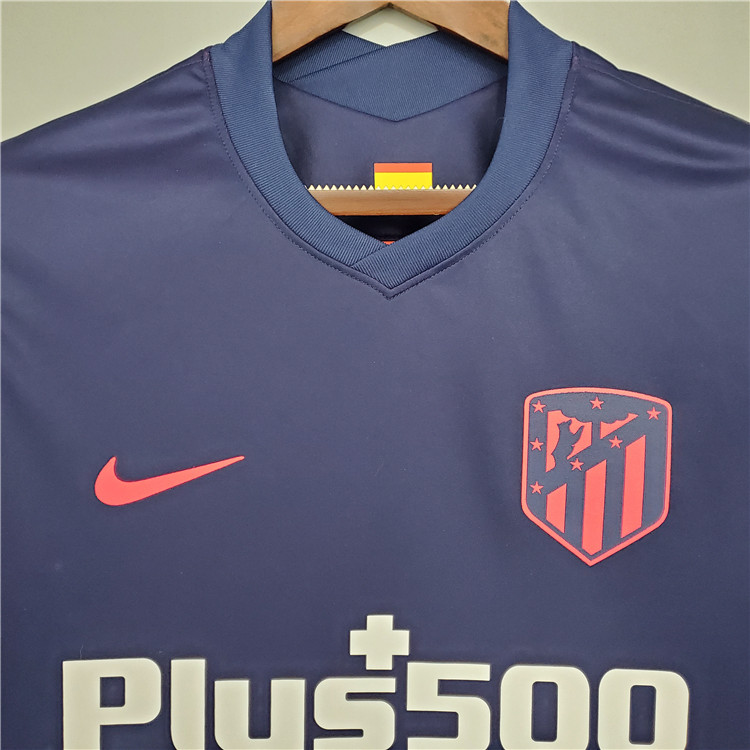 Atletico Madrid 21-22 Away Navy Soccer Jersey Football Shirt - Click Image to Close